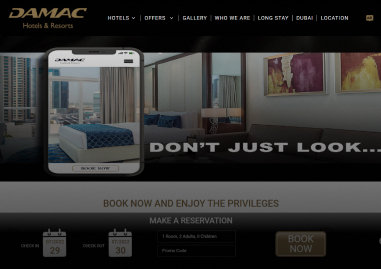Damac Hotels and Resorts – Selected as Kentico top 10 site of the month