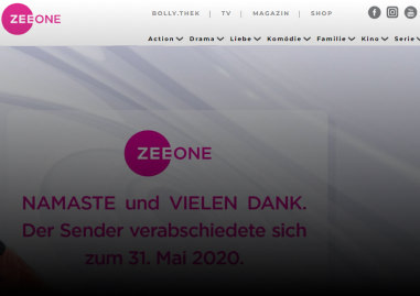 zee.one website for German Market – Awarded as site of the month